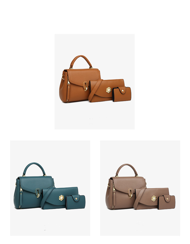 Geanta dama eleganta – Set 3 piese (Geanta de umar, Portofel, Mini geanta)