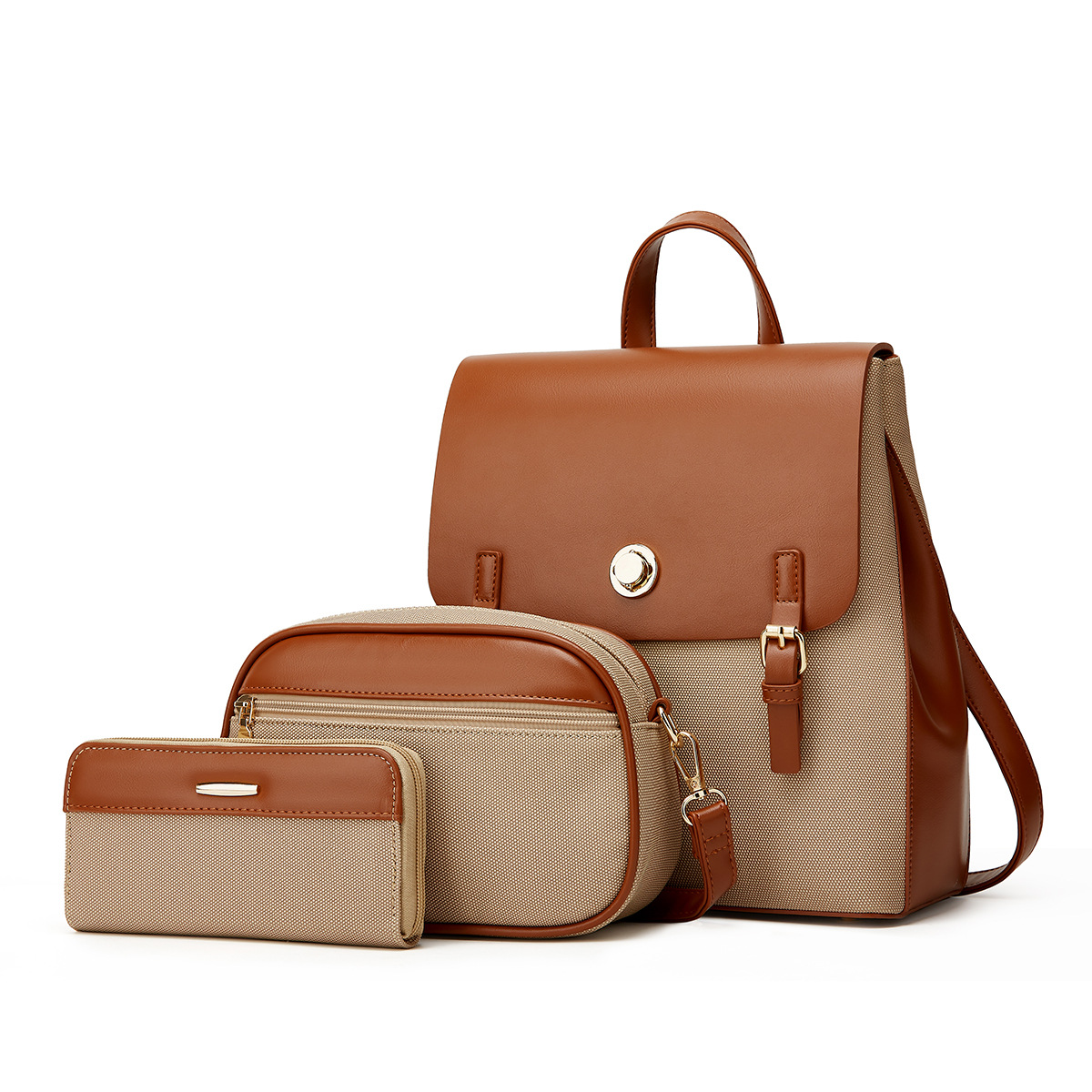 Set geanta dama Celeste – rucsac elegant, 3 piese