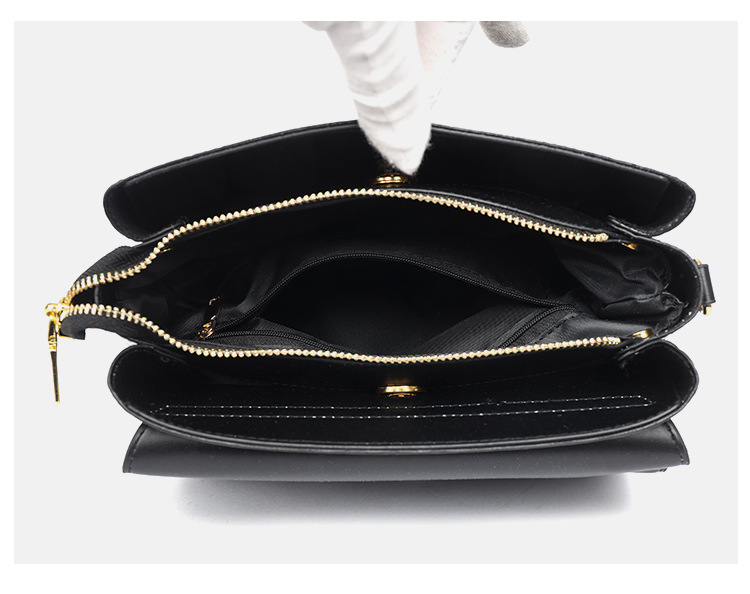 Geanta dama Celeste din piele naturala croco – negru