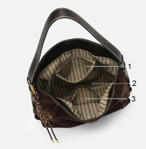 Geanta dama Sienna hobo din piele de caprioara – eleganta