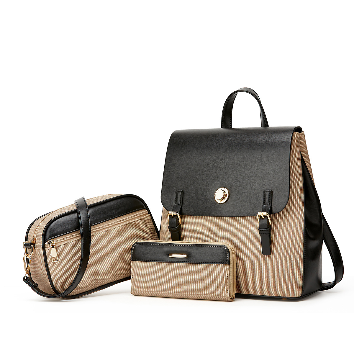 Set geanta dama Celeste – rucsac elegant, 3 piese