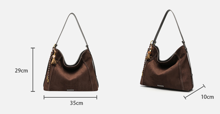 Geanta dama Sienna hobo din piele de caprioara – eleganta