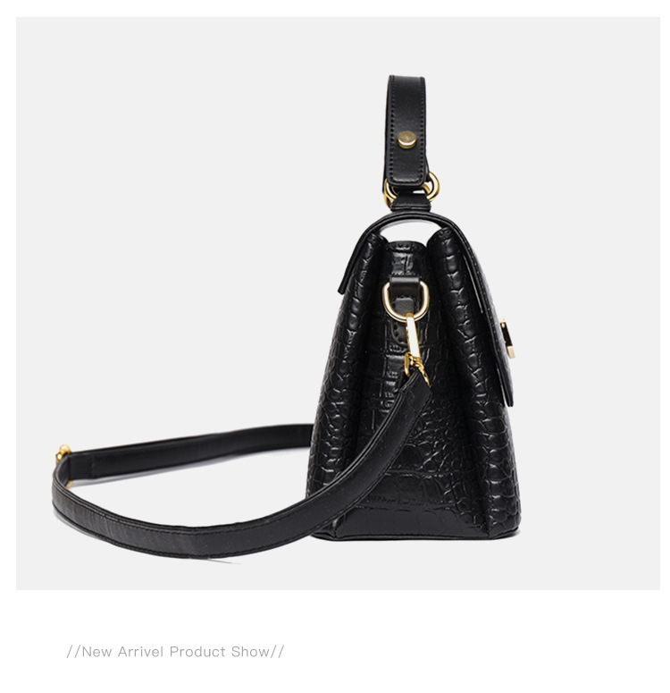 Geanta dama Celeste din piele naturala croco – negru